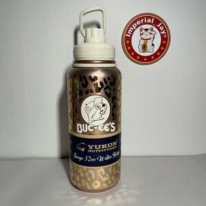 Buc-ee’s Stainless Steel Rose Gold Leopard 32oz Water Bottle